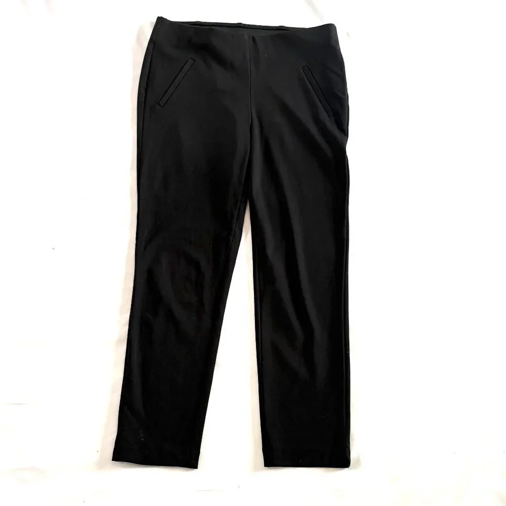 Chico's black knit pants Size 0 stretch cropped ankle